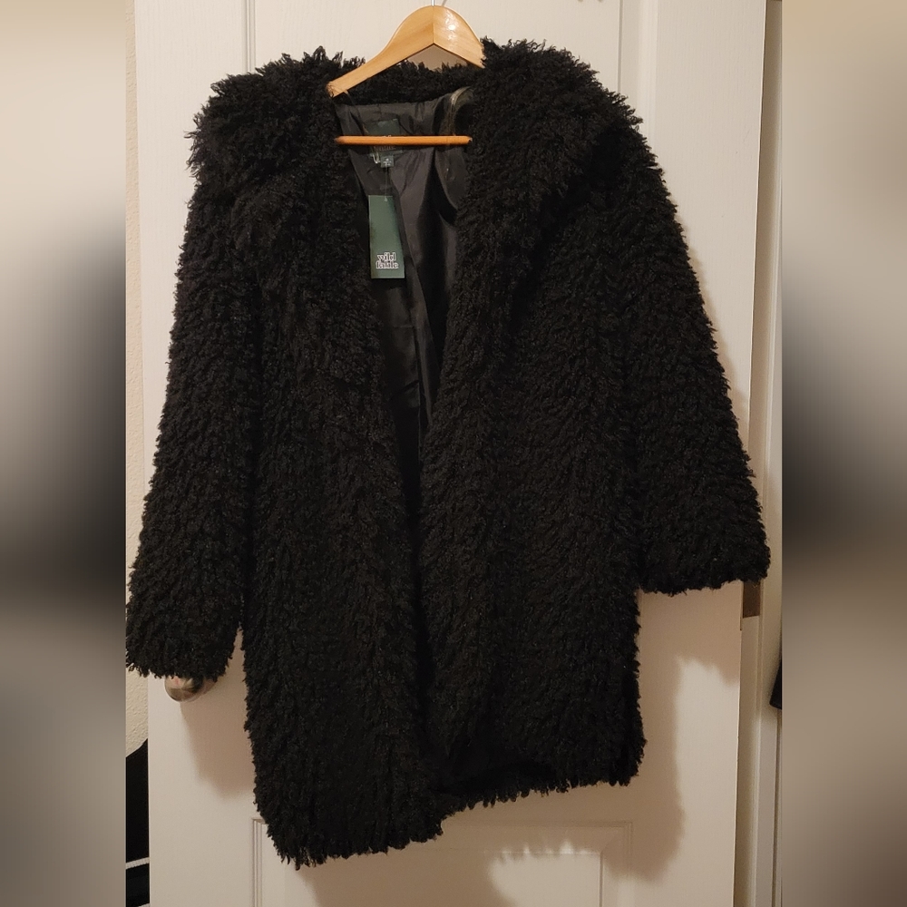 Black fur coat